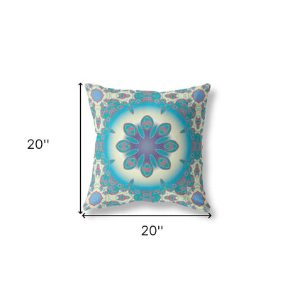 Yellow & Red Geometric Suede Pillow