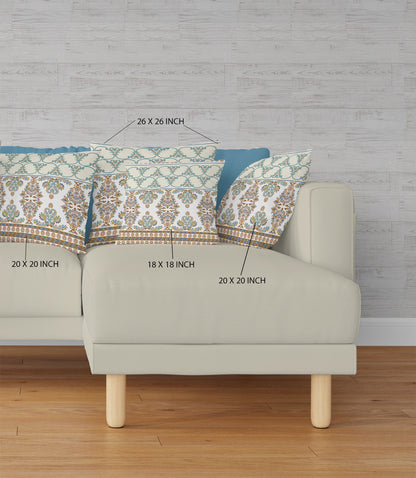White & Yellow Abstract Suede Pillow