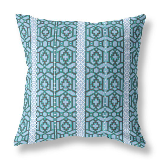 Blue & Brown Suede Pillow
