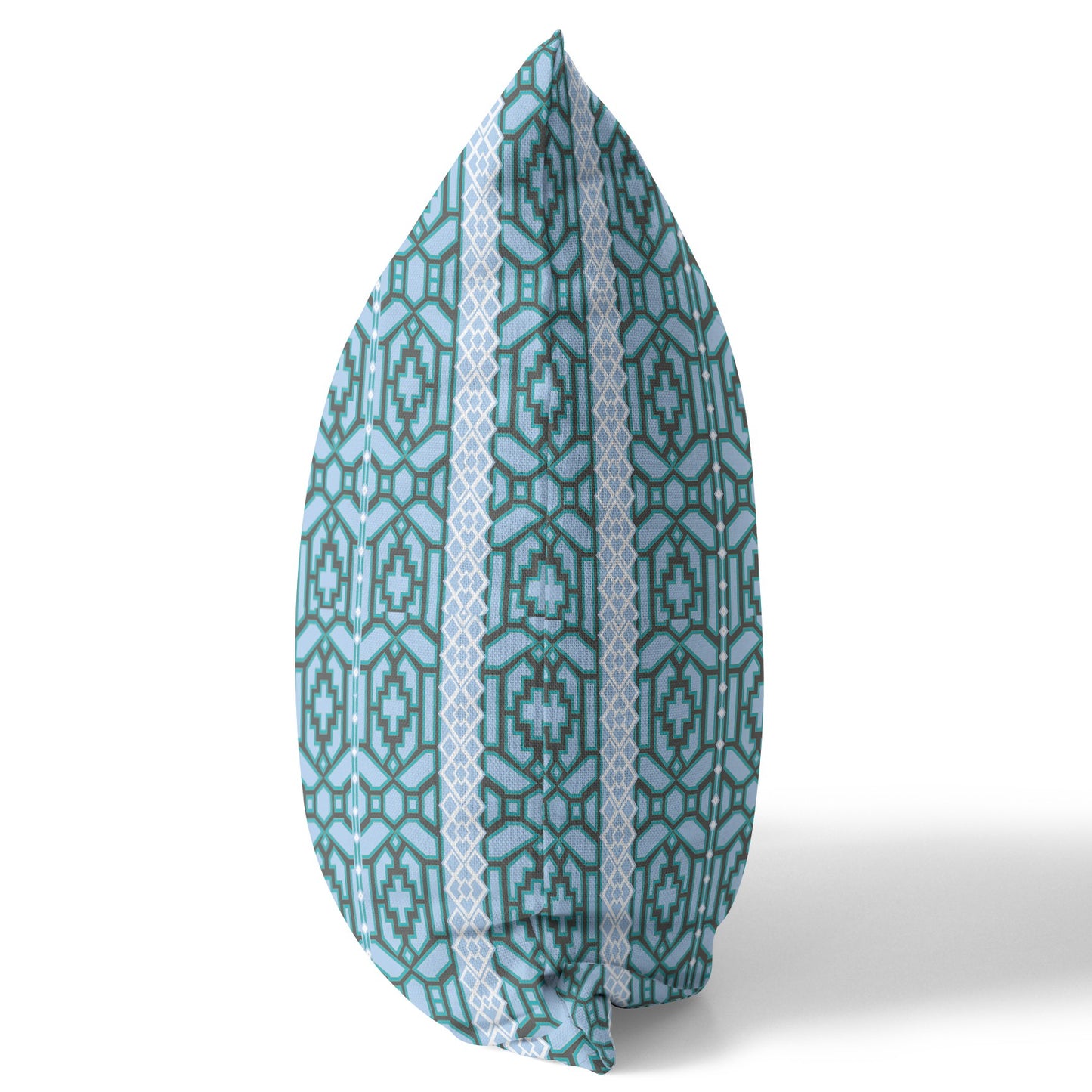 Blue & Brown Suede Pillow
