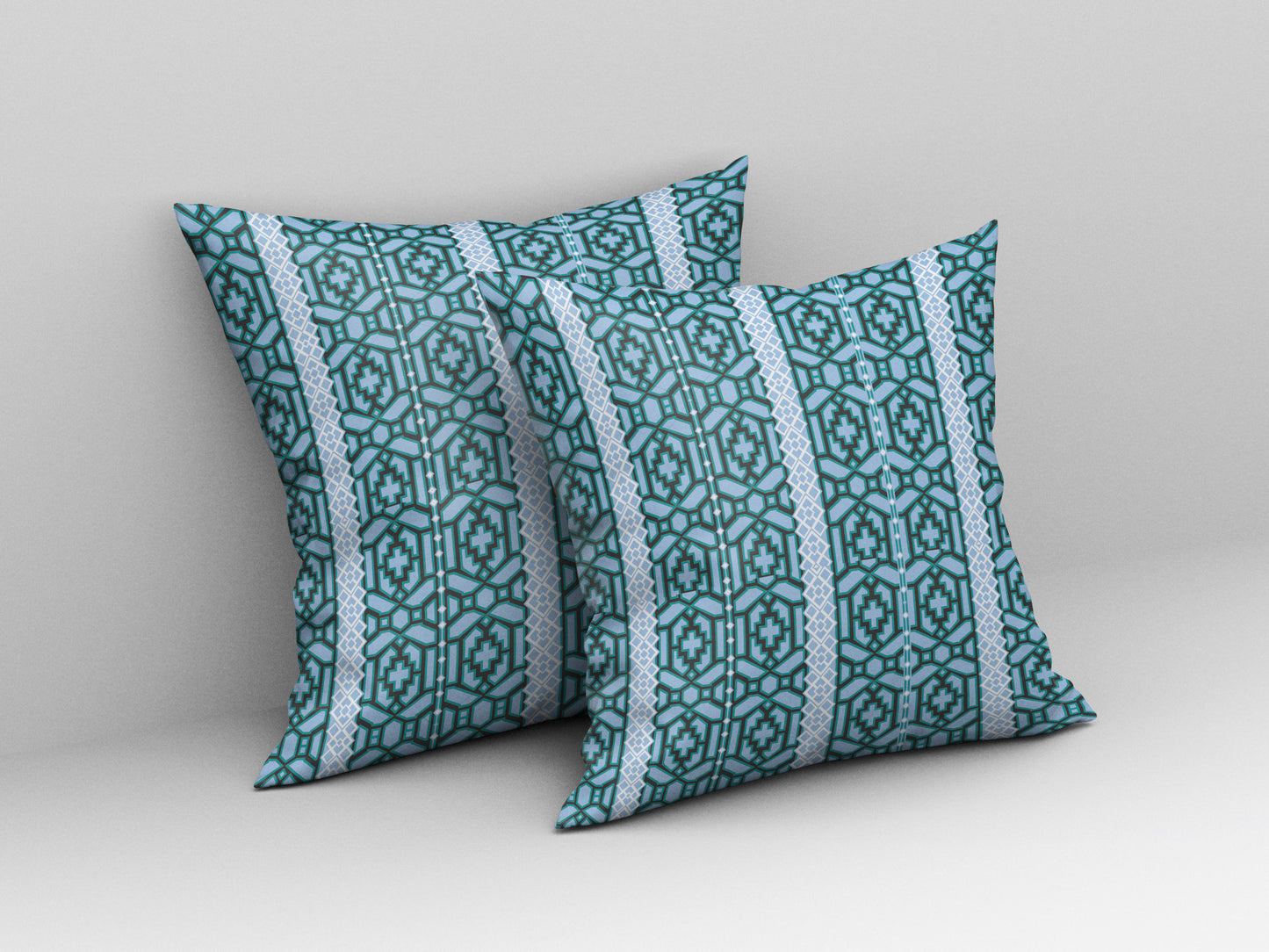 Blue & Brown Suede Pillow