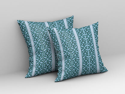 Blue & Brown Suede Pillow