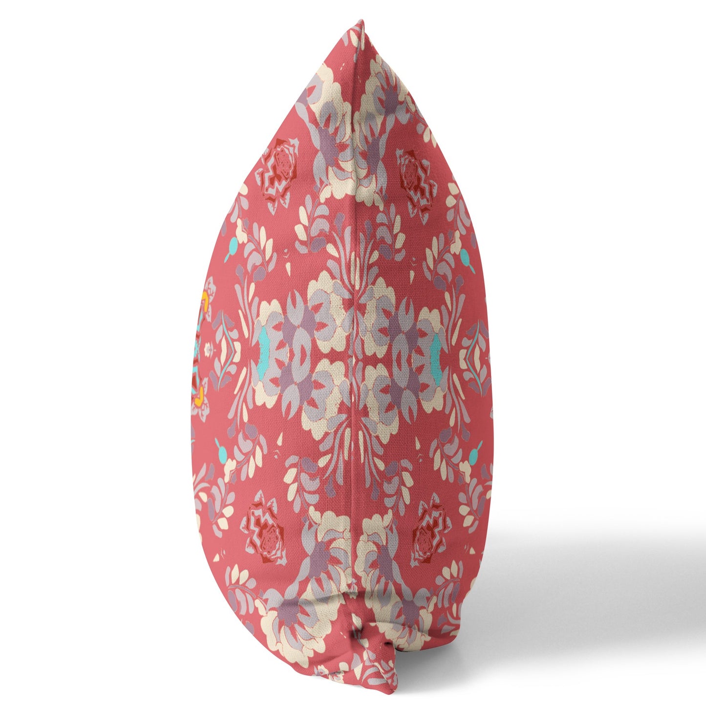 Red Abstract Suede Pillow