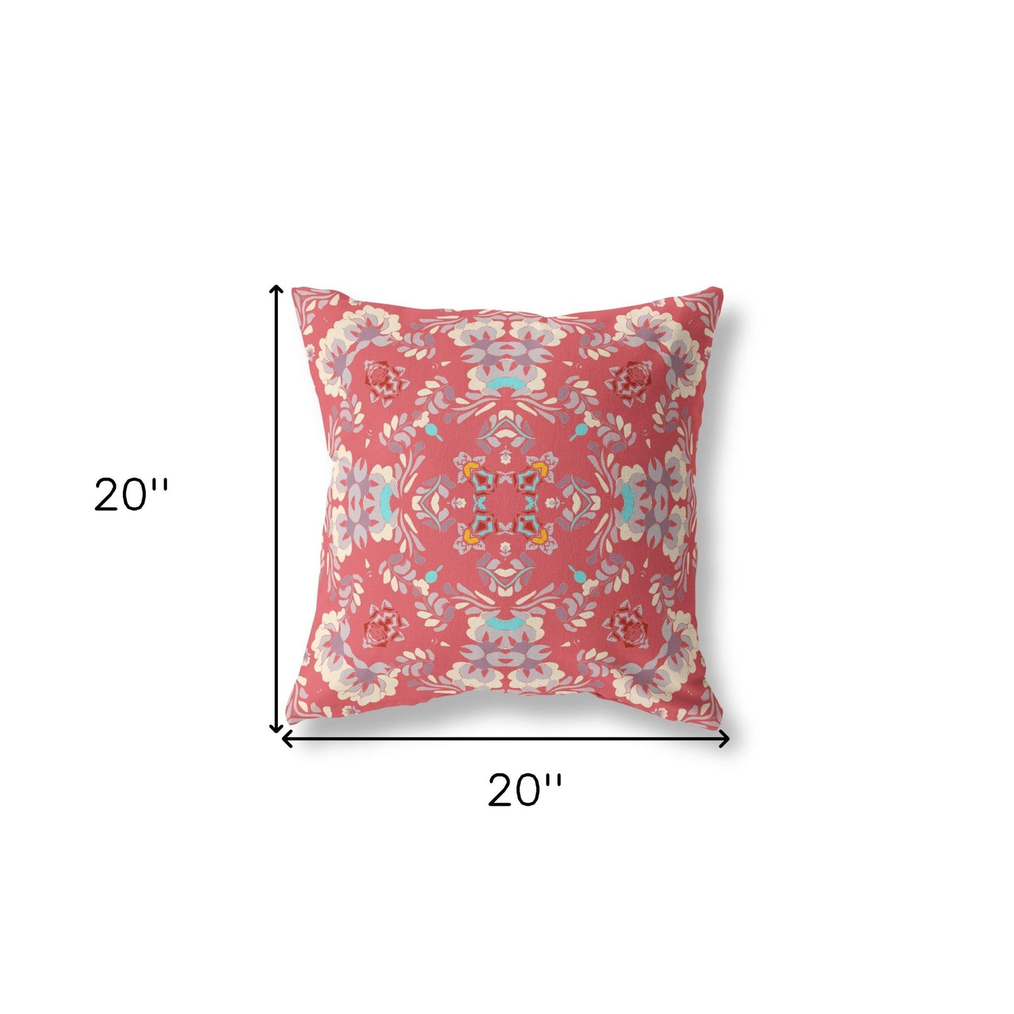 Red Abstract Suede Pillow