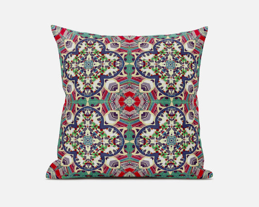 Pink & Gray Microsuede Quatrefoil Pillow