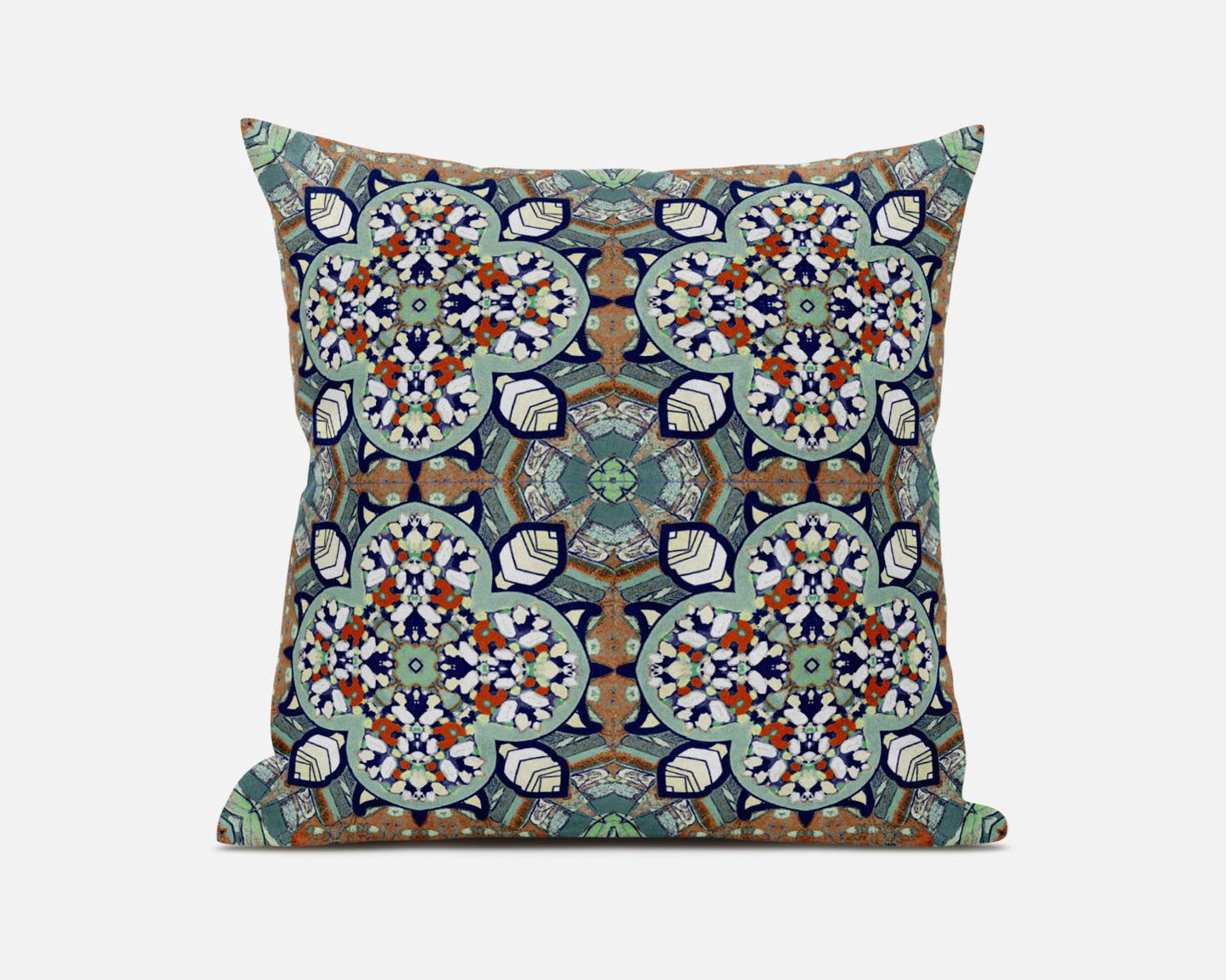 Green Microsuede Quatrefoil Pillow