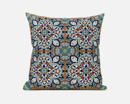 Green Microsuede Quatrefoil Pillow