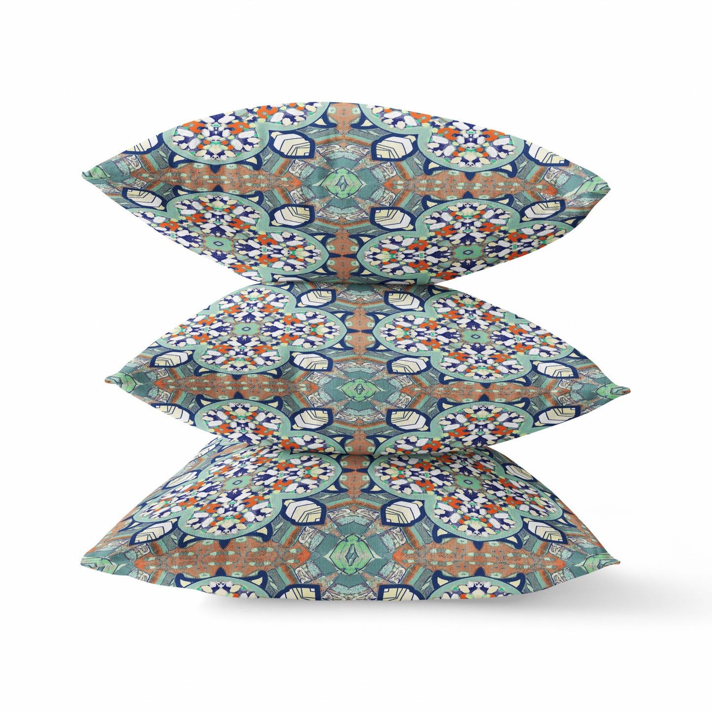 Green Microsuede Quatrefoil Pillow