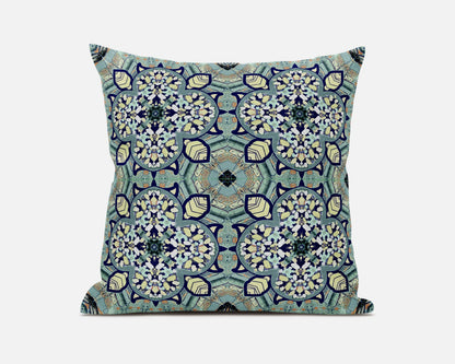 Green Microsuede Quatrefoil Pillow