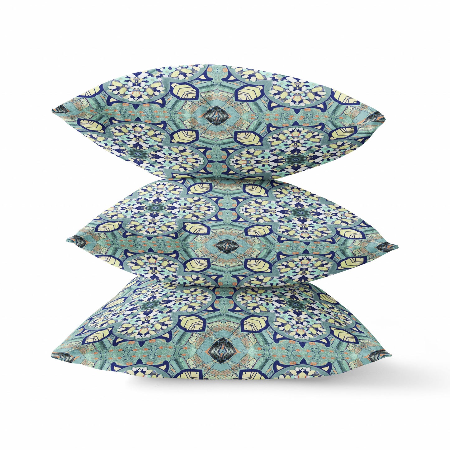 Green Microsuede Quatrefoil Pillow