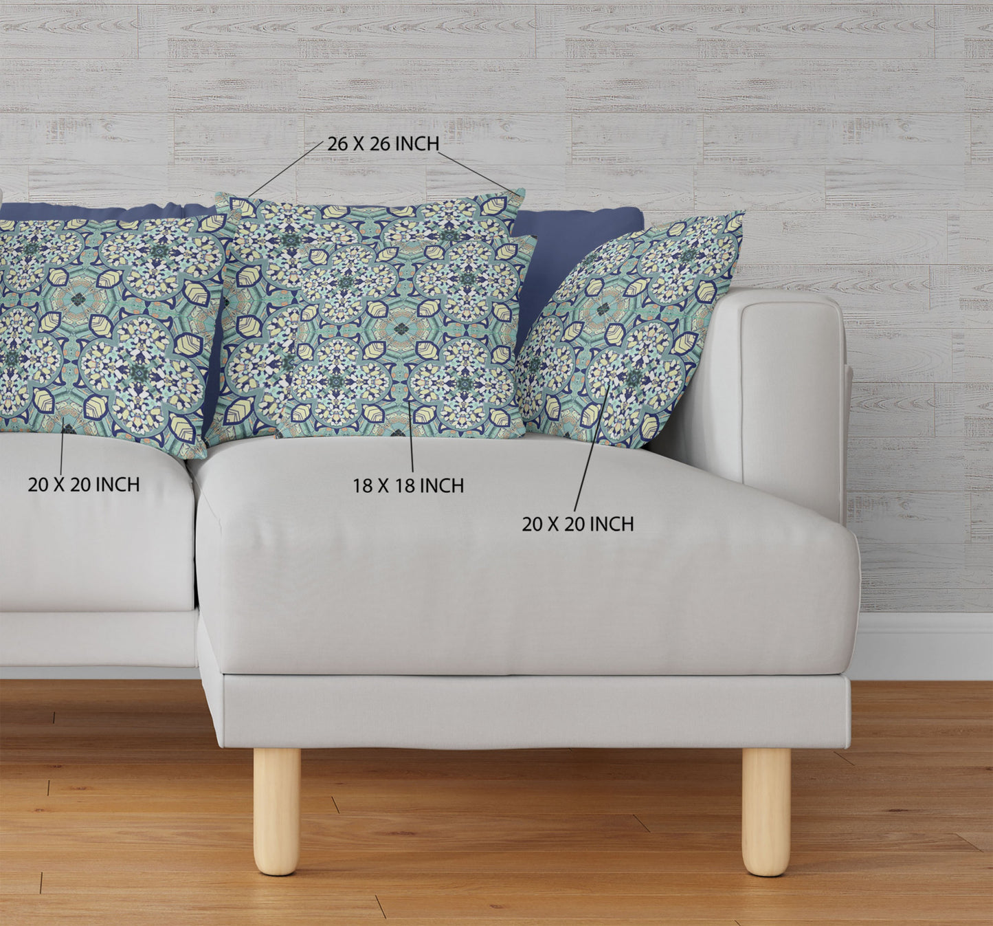 Green Microsuede Quatrefoil Pillow