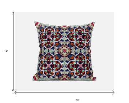 Orange Red Microsuede Quatrefoil Pillow