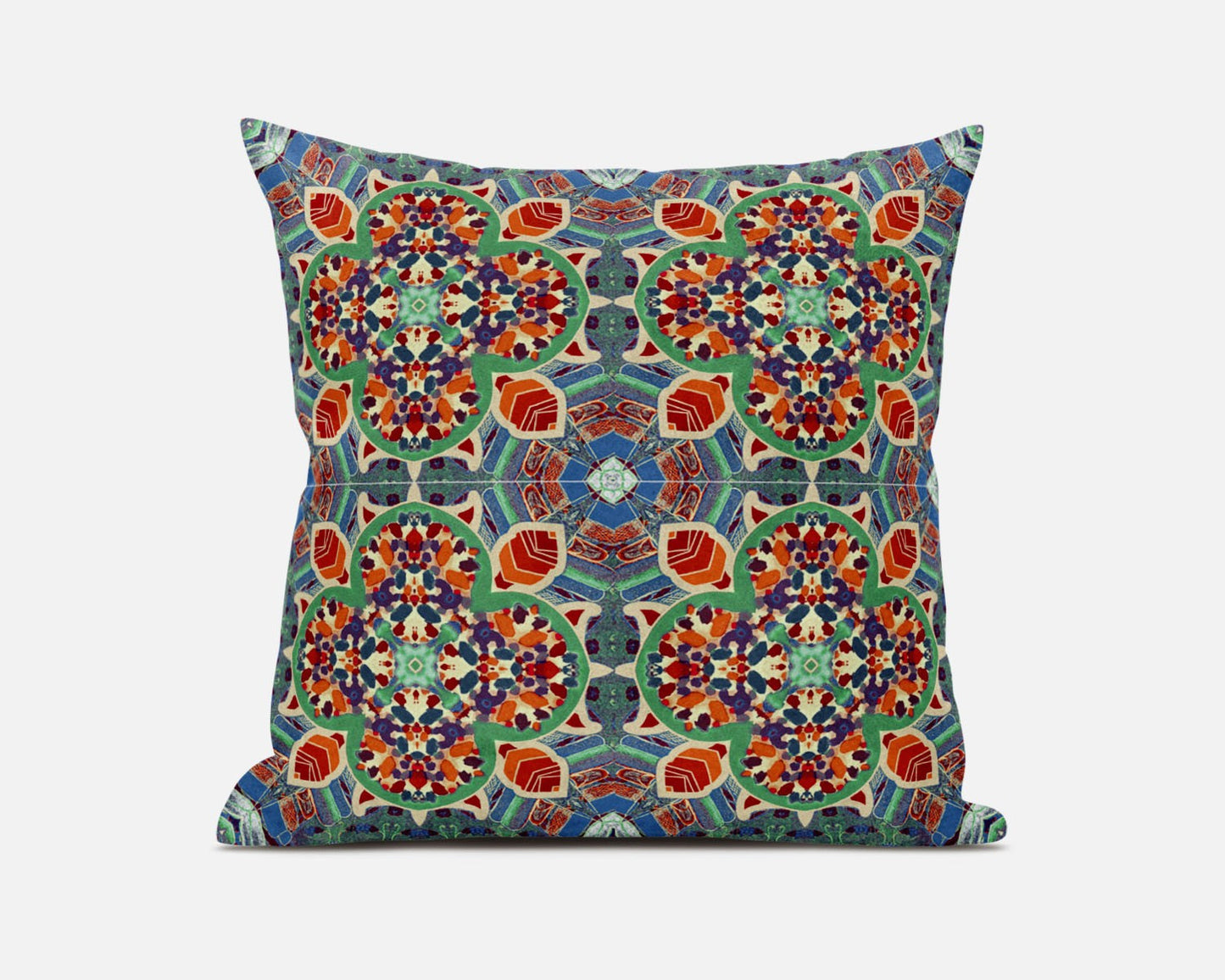 Orange Microsuede Quatrefoil Pillow