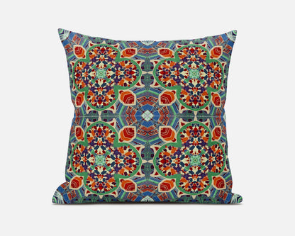 Orange Microsuede Quatrefoil Pillow