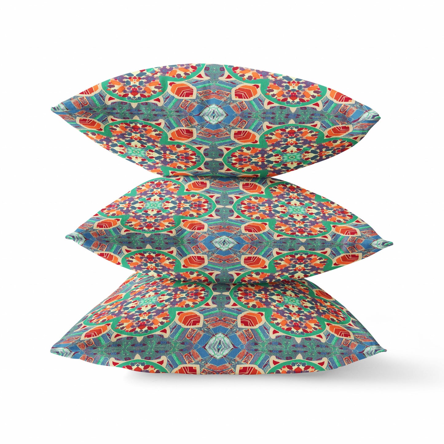Orange Microsuede Quatrefoil Pillow