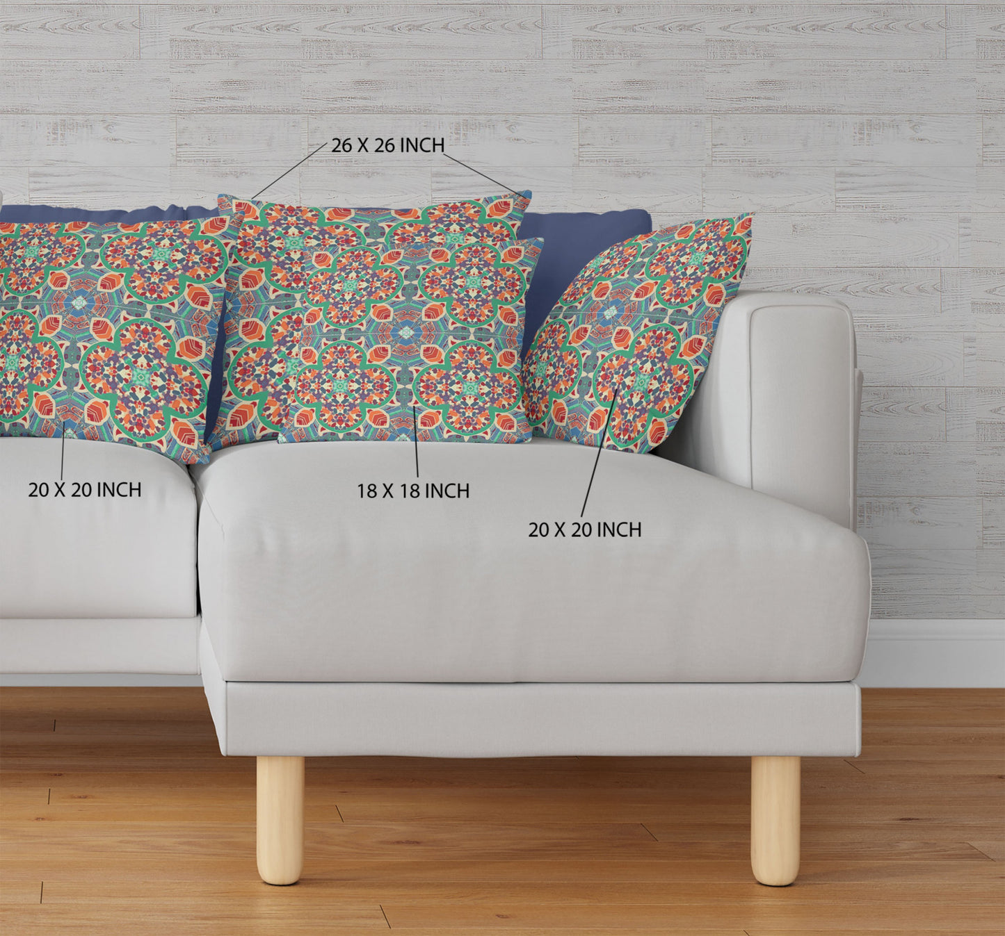 Orange Microsuede Quatrefoil Pillow
