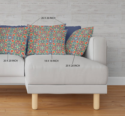 Orange Microsuede Quatrefoil Pillow