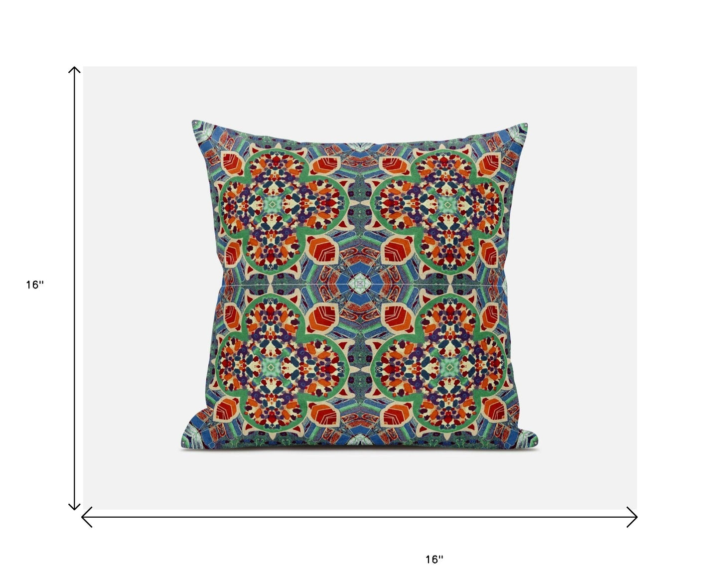 Orange Microsuede Quatrefoil Pillow