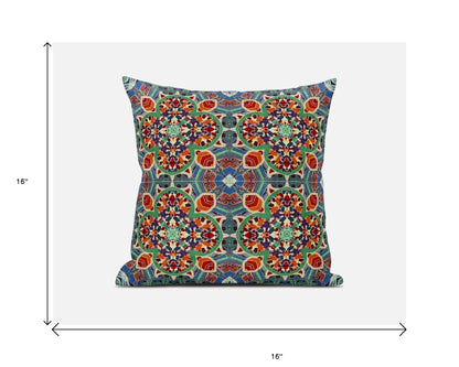 Orange Microsuede Quatrefoil Pillow