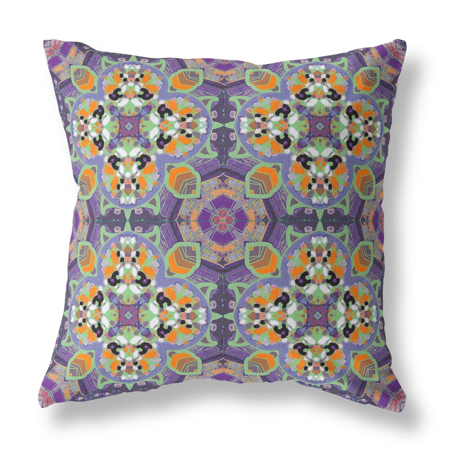 Purple Microsuede Quatrefoil Pillow