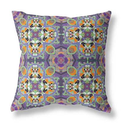 Purple Microsuede Quatrefoil Pillow