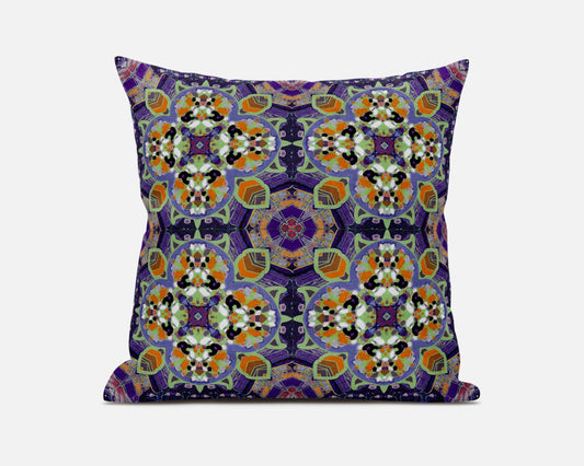 Purple Microsuede Quatrefoil Pillow
