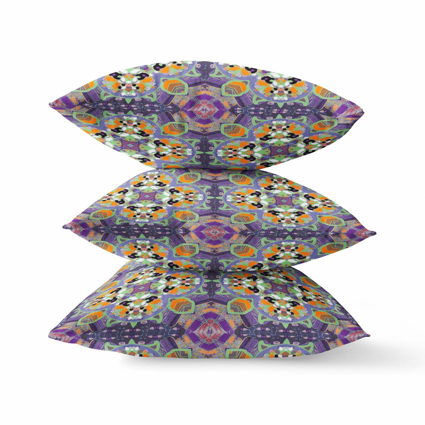 Purple Microsuede Quatrefoil Pillow