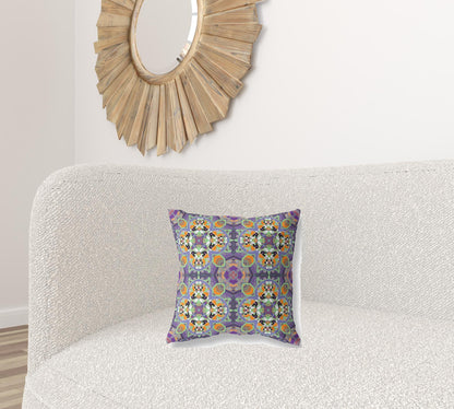 Purple Microsuede Quatrefoil Pillow