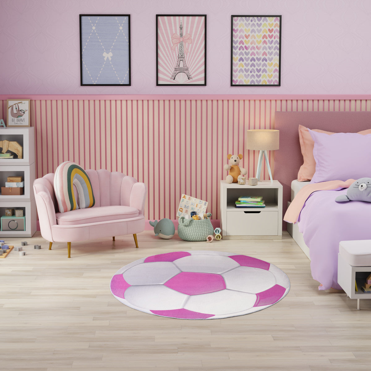 Nourison Imagination Pink Machine Washable Rug - Room Scene