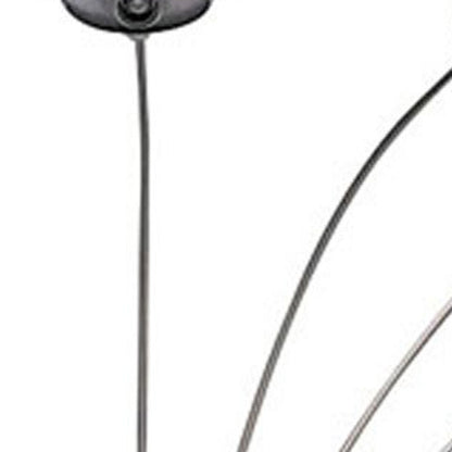 Nickel Five Lights Arc Floor Lamp w/ Shade