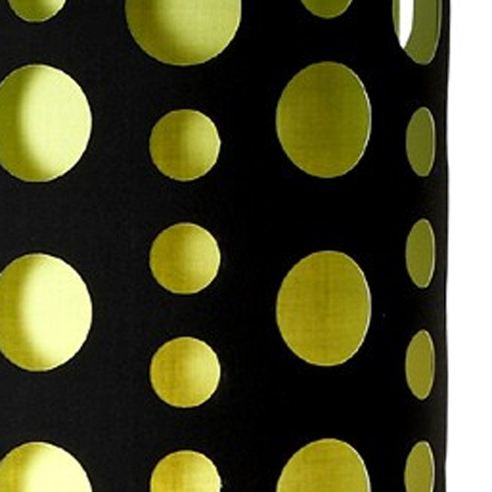 Steel Floor Lamp w/ Black & Green Shade