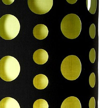 Steel Floor Lamp w/ Black & Green Shade