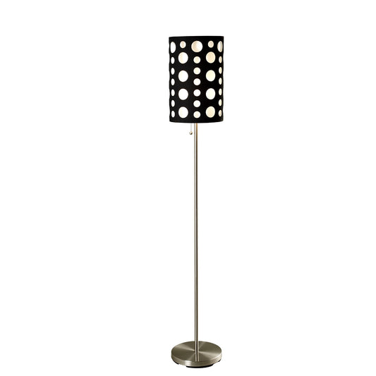 Steel Floor Lamp w/ Black & Shade