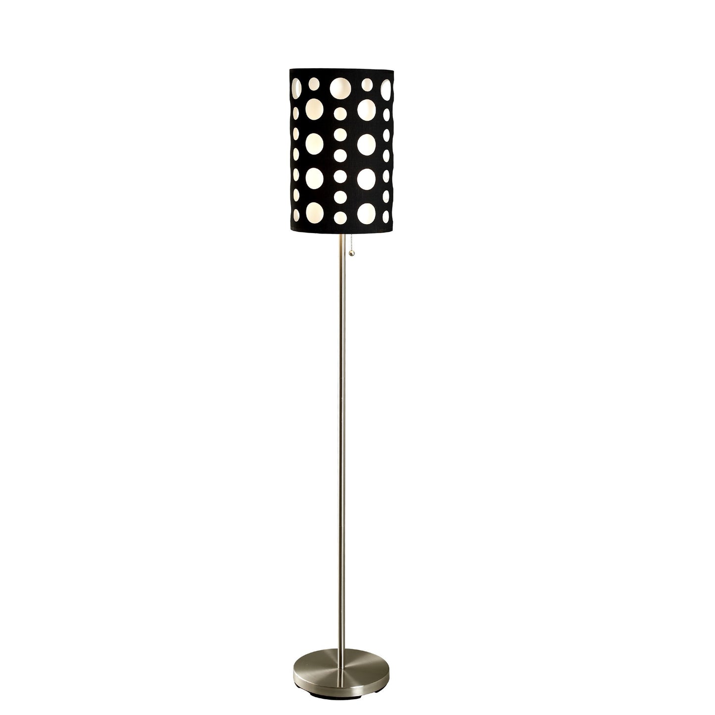 Steel Floor Lamp w/ Black & Shade