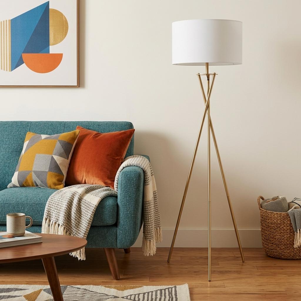 Minimalist Gold Floor Lamp
