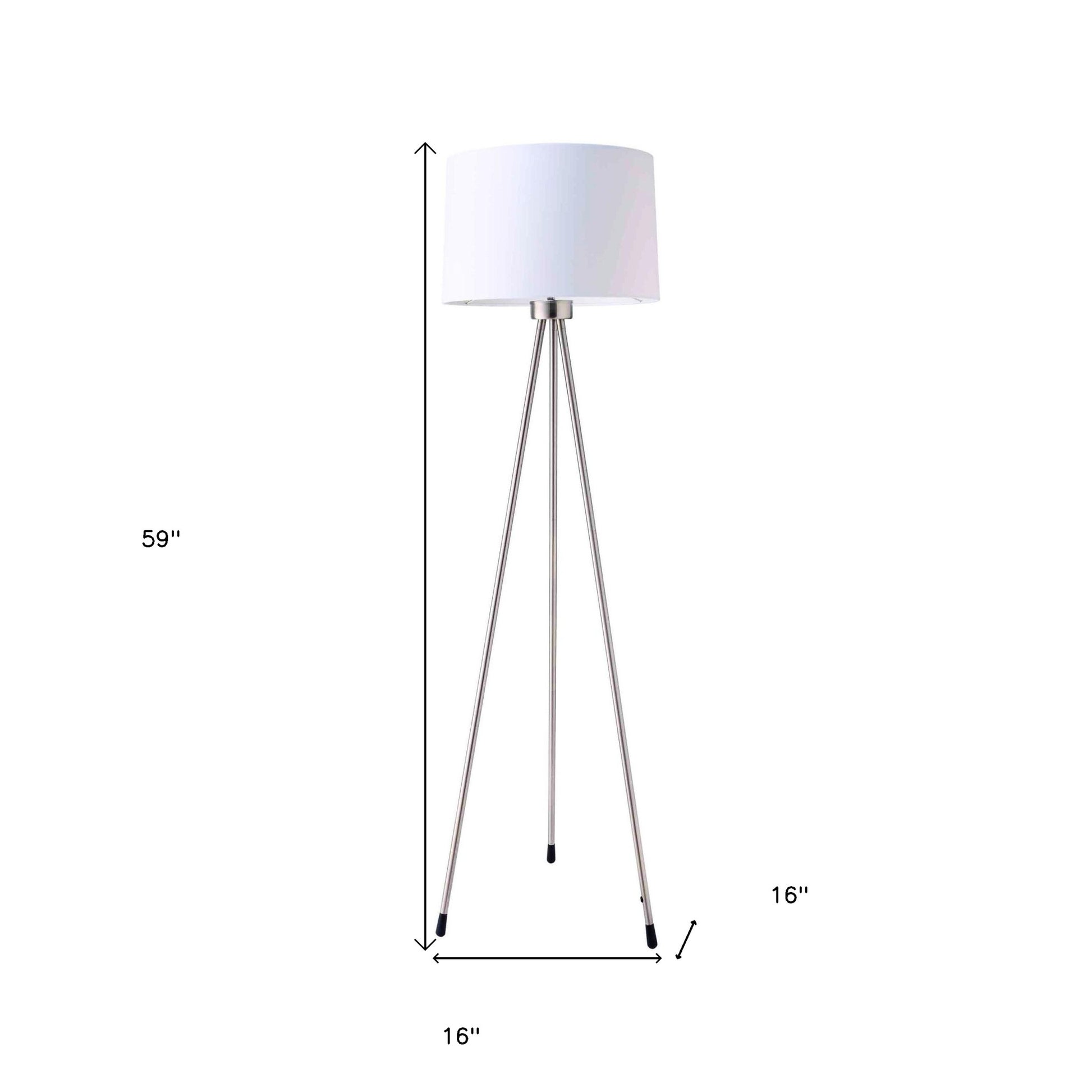 White Tripod Floor Lamp w/ Shade