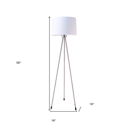 White Tripod Floor Lamp w/ Shade