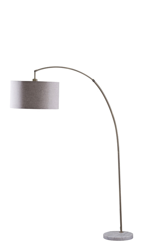 Beige & Antique Gold Floor Lamp w/ Shade