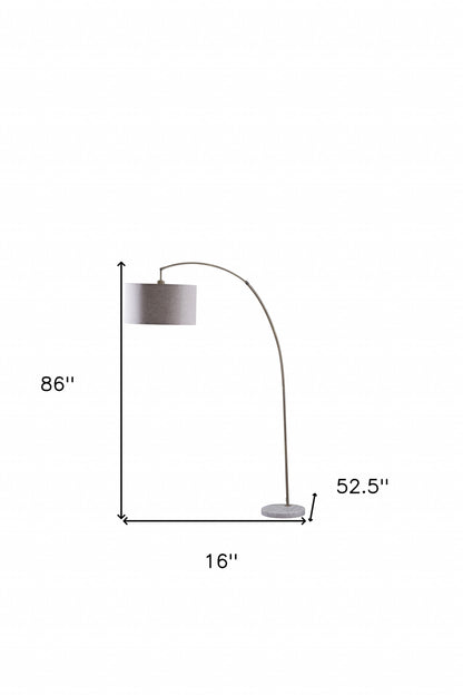 Beige & Antique Gold Floor Lamp w/ Shade