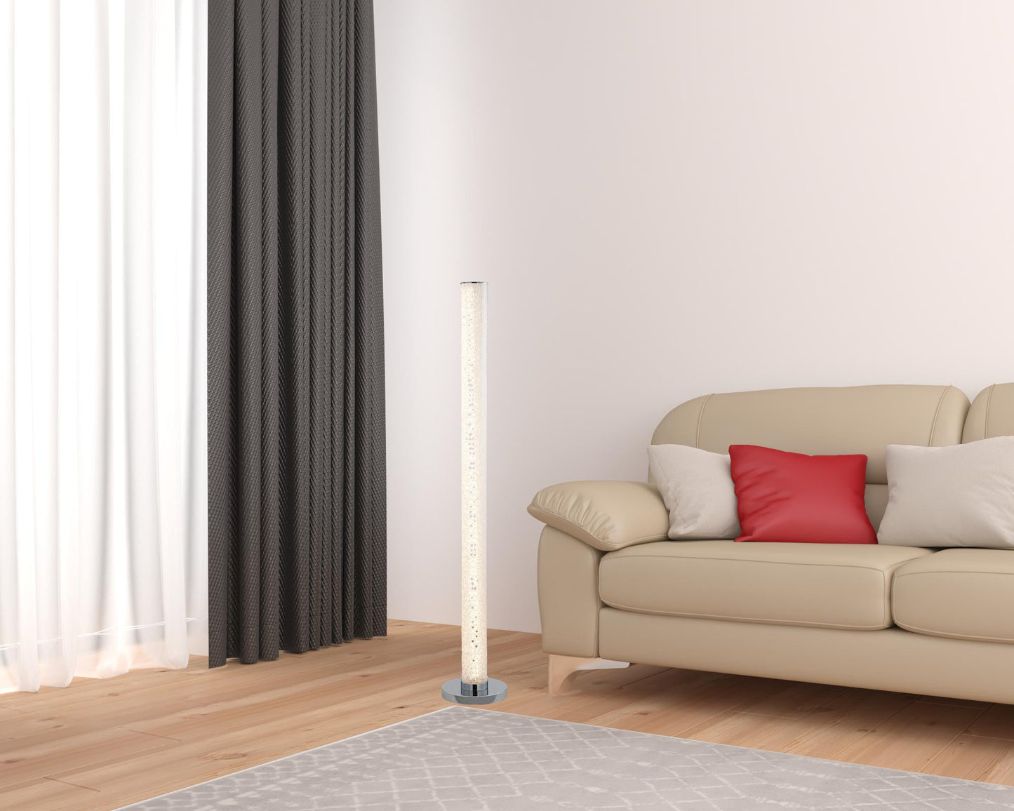 White Column Floor Lamp w/ Shade