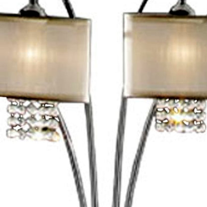 Steel 4-Light Floor Lamp w/ Silver Shade