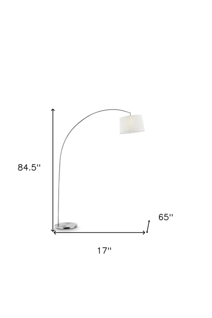 White Adjustable Floor Lamp w/ Shade