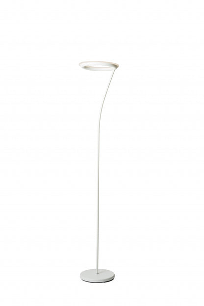 White Torchiere Floor Lamp