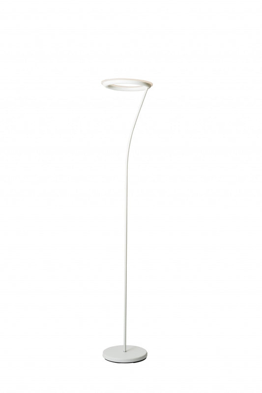 White Torchiere Floor Lamp