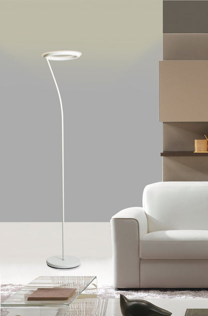 White Torchiere Floor Lamp