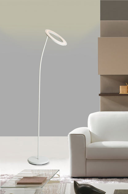 White Torchiere Floor Lamp