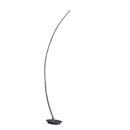 Silver & Soft White Arc Floor Lamp