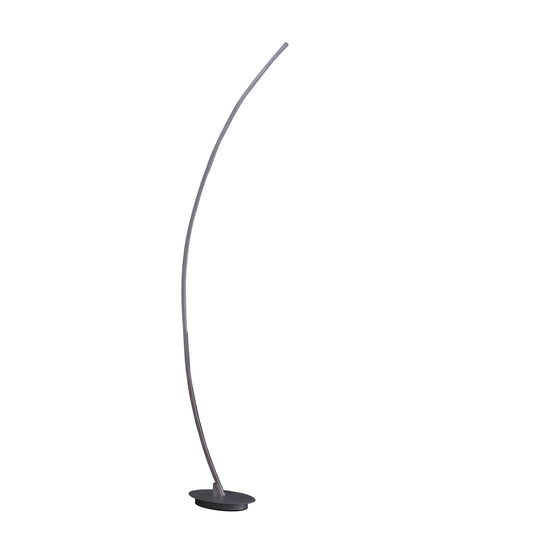 Silver & Soft White Arc Floor Lamp