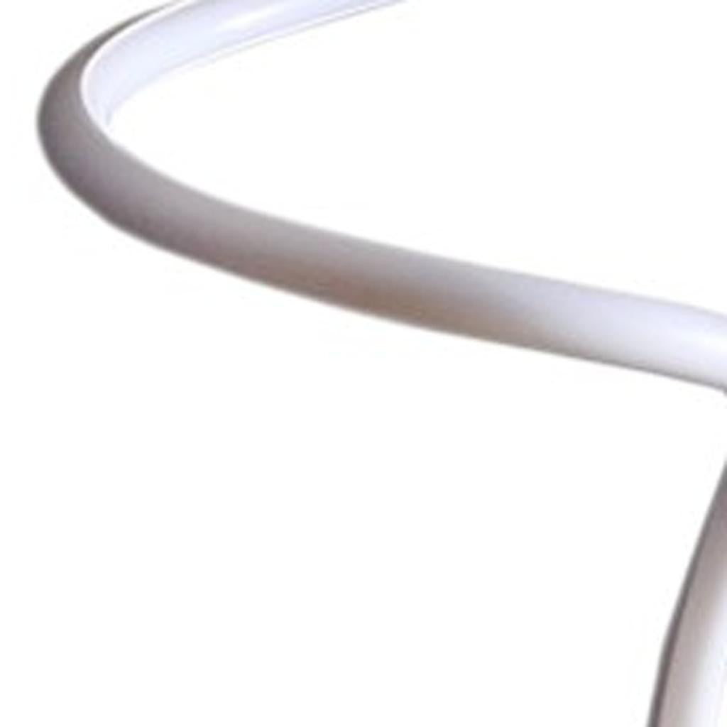 White Curvy Spiral Floor Lamp