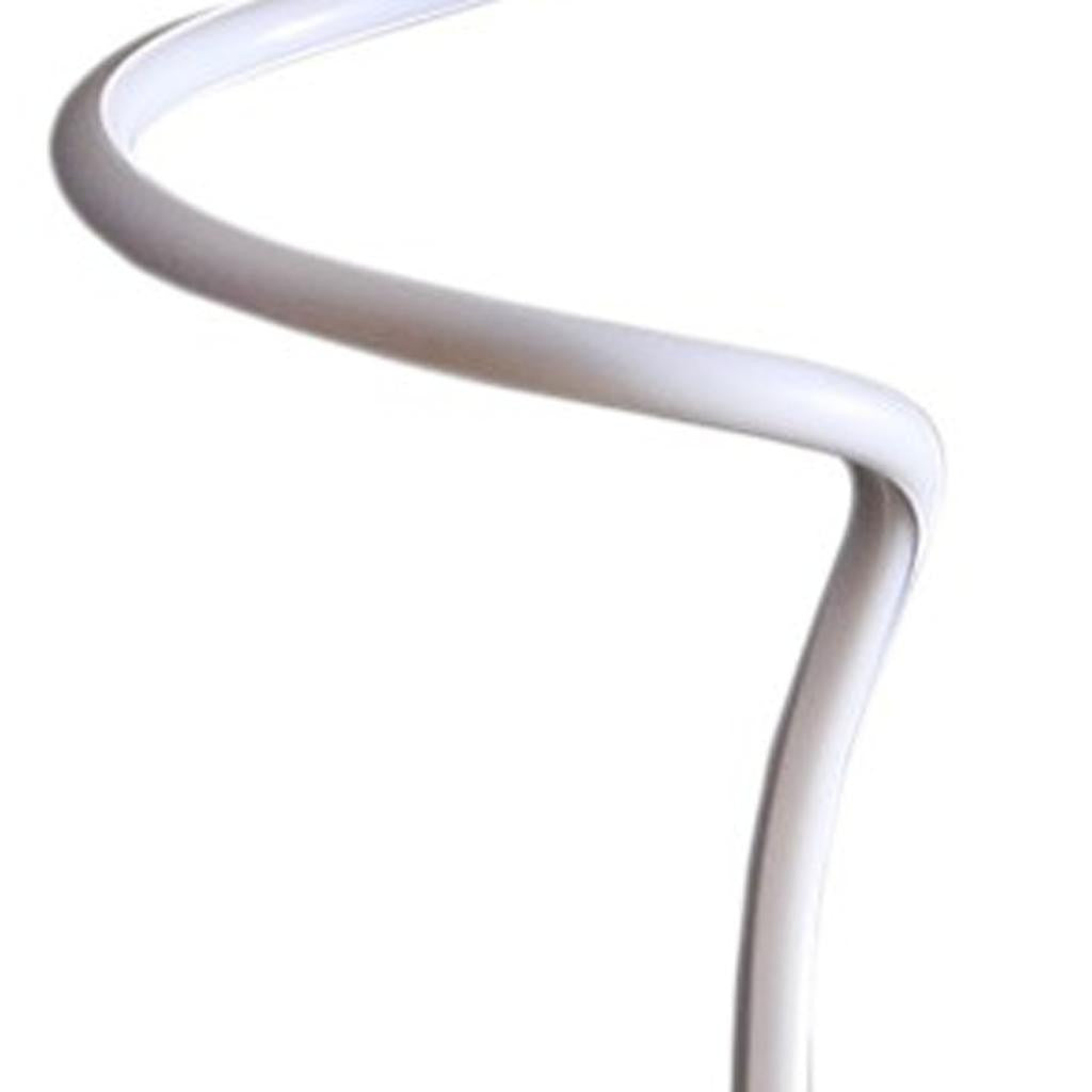 White Curvy Spiral Floor Lamp